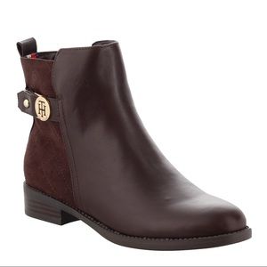 Tommy Hilfiger Dark Brown Faux Leather/Suede